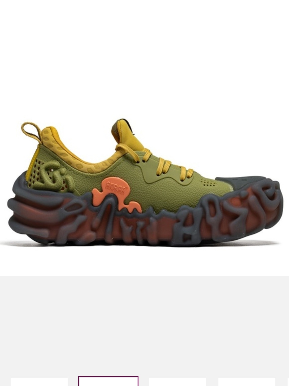 CROCS Men's Green & Yellow Juniper Wave Sneakers - Picture 2 of 5